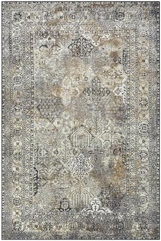 Keen Home Design Vintage Washable Area Rug, Non-Slip Low Pile, 8x10