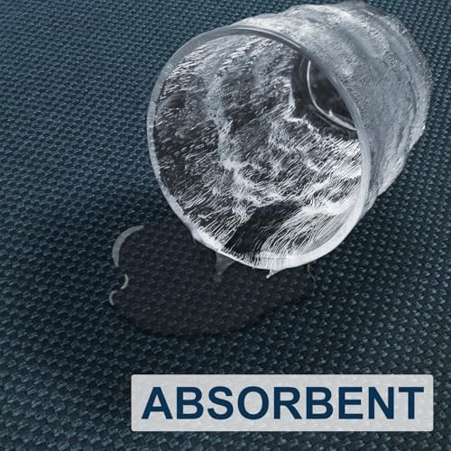 LEKEEPGO Door Mat 17"x29", Non Slip Door Mat Indoor Entrance, Cyan Blue