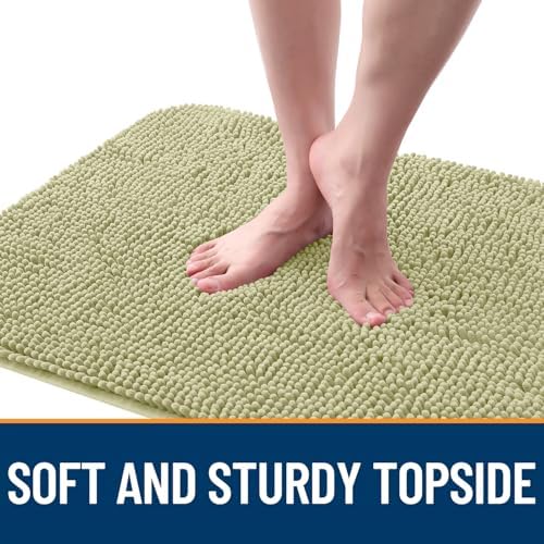 OLANLY Dog Door Mat for Muddy Paws 32x20, Super Absorbent Chenille Mud Mat