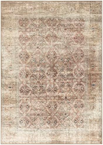 Keen Home Design Vintage Washable Area Rug, Non-Slip Low Pile, 9x12