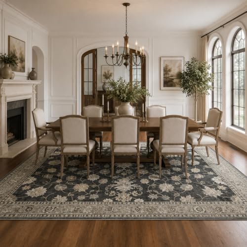 9x12 Area Rugs Washable Large Vintage Rug for Living Room Bedroom