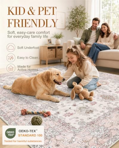 OLANLY 2x3 Washable Small Rug Non Slip Indoor Door Mat for Entryway Bedside