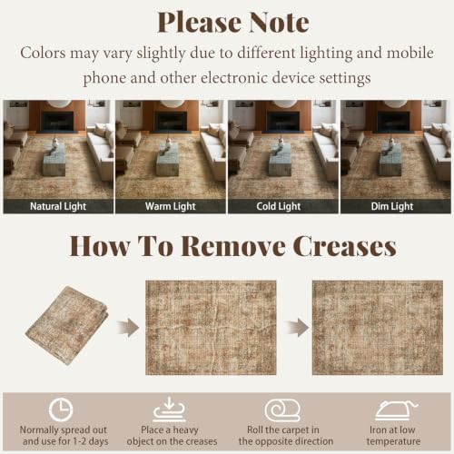 Machine Washable Rugs for Living Room: 10x14 Area Rugs for Bedroom