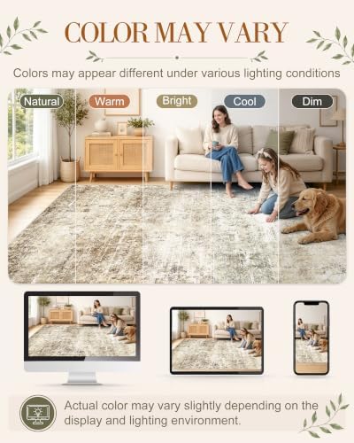 OLANLY 3x4 Washable Accent Rug, Soft Non Slip Carpet for Entryway Bedside