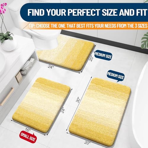 OLANLY Large Bathroom Rugs 44x32, Extra Soft Absorbent Microfiber Bath Rugs