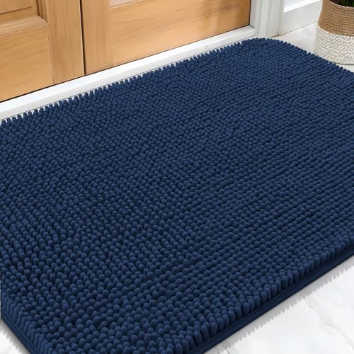 OLANLY Dog Door Mat for Muddy Paws 34x21, Super Absorbent Chenille Mud Mat