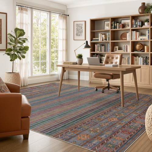 Nakagishi Boho 5x7 Area Rug Living Room Rugs Machine Washable Multi Color
