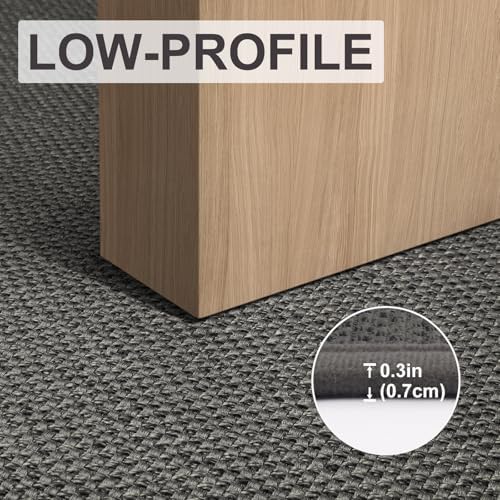 LEKEEPGO Door Mat 17"x29", Non Slip Washable Indoor Door Mat, Grey