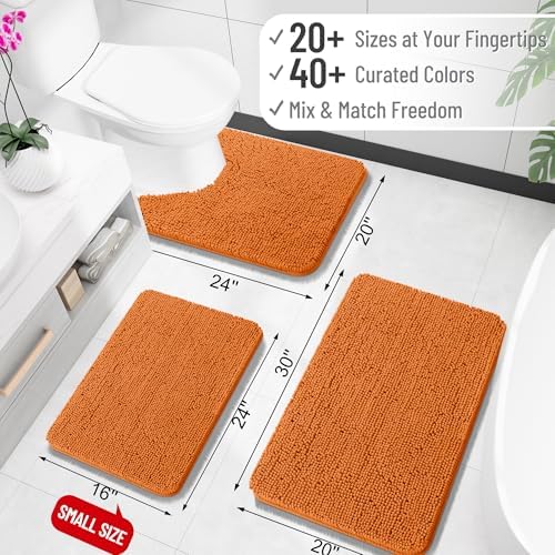OLANLY Bathroom Runner Rugs 70x24, Extra Soft Absorbent Chenille Bath Rugs