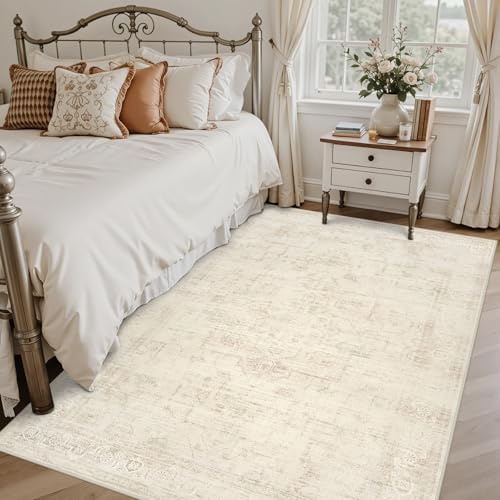 8x8 Area Rugs Living Room: Bedroom Neutral Washable Carpet Beige