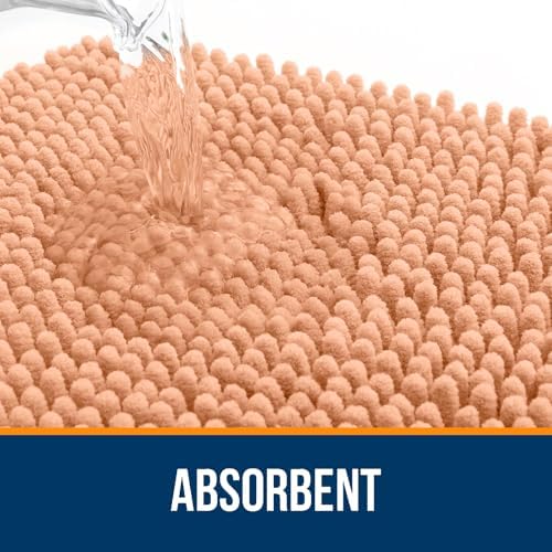 OLANLY Bathroom Rugs 30x20, Extra Soft Absorbent Chenille Bath Rugs