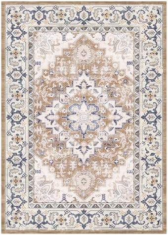 Lessymo Washable 2 x 8 Runner Rugs,Soft for Entryway Hallway Brown Beige