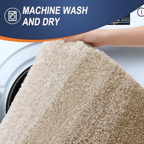 OLANLY Bathroom Runner Rug 59x20, Extra Soft Absorbent Microfiber Bath Rugs