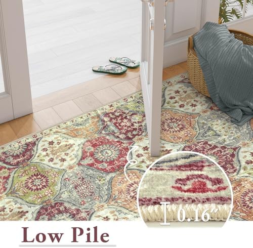 Lahome Moroccan Hallway Rug, 2x5 Soft Washable Kitchen Runner Rug Non Slip