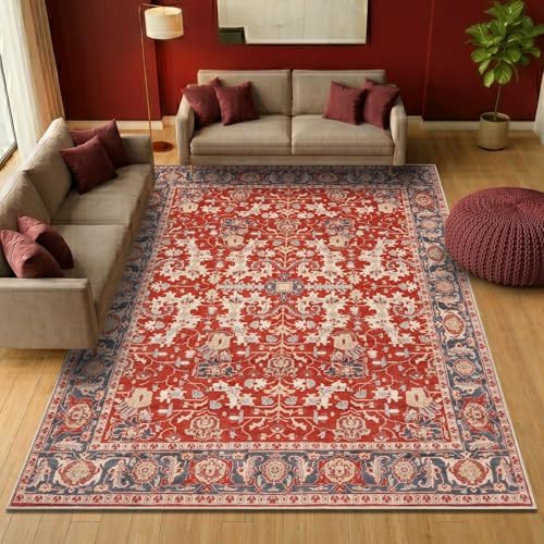 Keen Home Design Vintage Washable Area Rug, Non-Slip Low Pile, 10x14