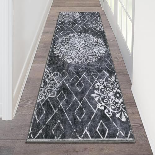 HEBE Hallway Runner Rug 2'x6', Washable Non Slip Kitchen Rug Runner