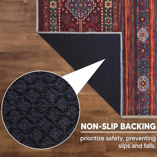 Keen Home Design 10x14 Rug - Machine Washable Area Rug with Non-Slip Backing, Ideal for Living Room, Dining Room, Bedroom - Vintage, Easy Clean, Durable, Low Pile Rug - (9'7" x 14')