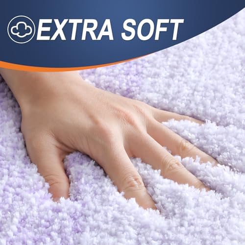 OLANLY Bathroom Runner Rug 47x20, Extra Soft Absorbent Microfiber Bath Rugs