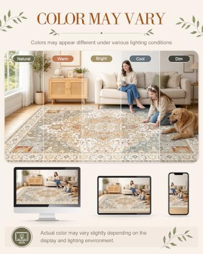 OLANLY 2x7 Washable Runner Rug, Soft Non Slip Carpet for Hallway Kitchen