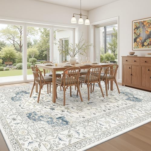 Living Room 10x14 Washable Area Rug, Indoor Soft Large Area Rug Carpet
