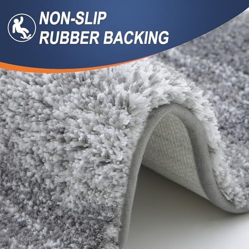 OLANLY Bathroom Runner Rug 59x24, Extra Soft Absorbent Microfiber Bath Rugs
