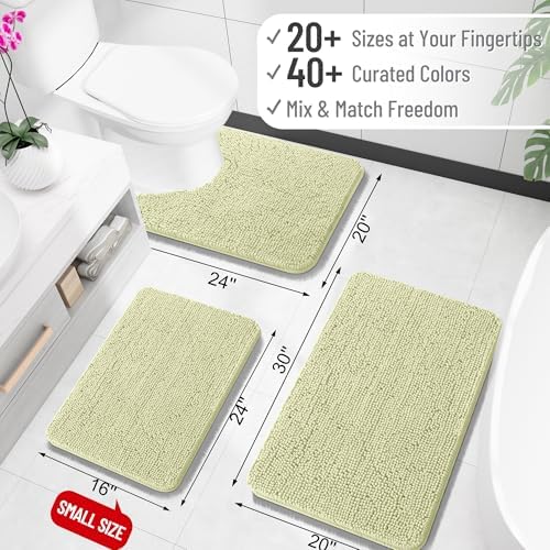 OLANLY Large Bathroom Rugs 44x32, Extra Soft Absorbent Chenille Bath Rugs