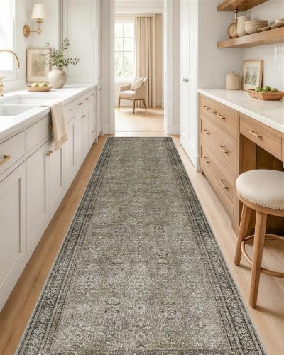 OLANLY 2x10 Washable Runner Rug, Soft Non Slip Carpet for Hallway Kitchen
