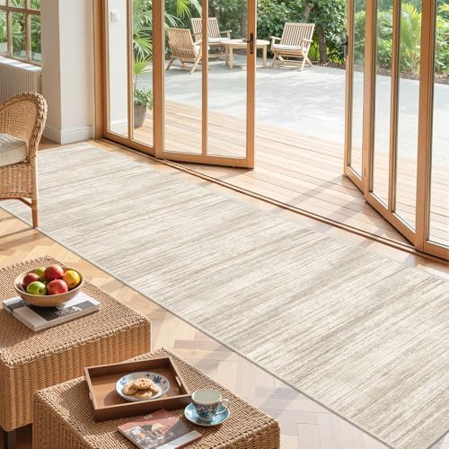 2x12 Runner Rug Non Slip,Washable Hallway Runner Rug,Brown