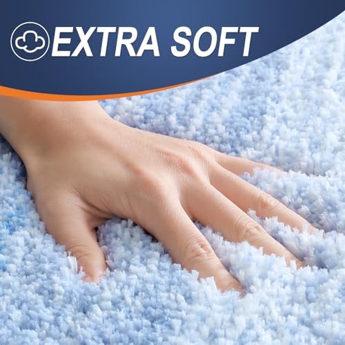 OLANLY Bathroom Runner Rug 40x20, Extra Soft Absorbent Microfiber Bath Rugs