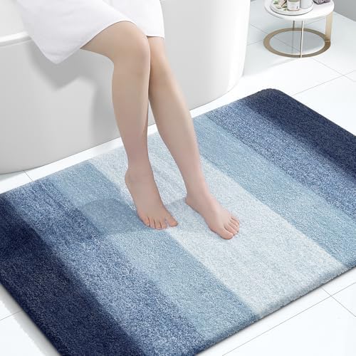 OLANLY Bathroom Runner Rug 60x40, Extra Soft Absorbent Microfiber Bath Rugs