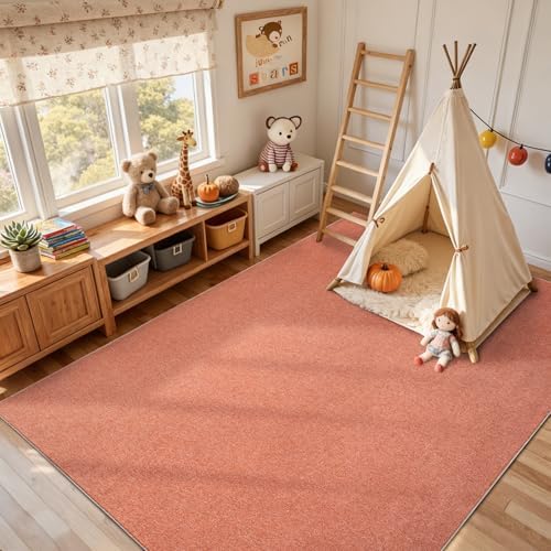 6x9 Large Orange/White Area Rug Non-Slip Washable for Living Room Bedroom
