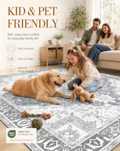 OLANLY 2x5 Washable Runner Rug, Soft Non Slip Carpet for Hallway Kitchen