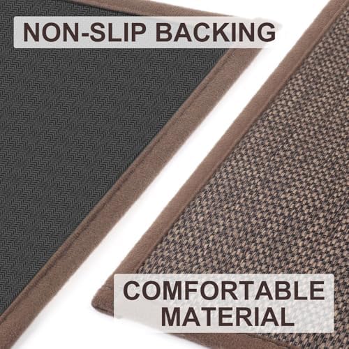 LEKEEPGO Door Mat 24"x36", Non Slip Washable Indoor Door Mat, Brown