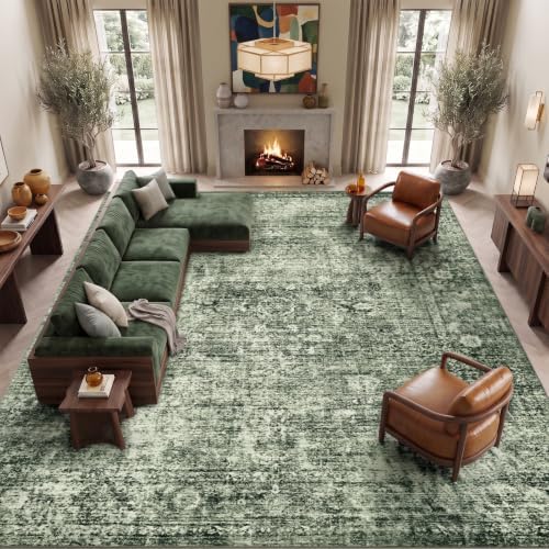 Homemate Washable Rug 10x14 Area Rugs - Vintage Rugs for Living Room