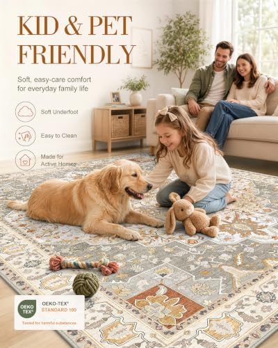 OLANLY 2x7 Washable Runner Rug, Soft Non Slip Carpet for Hallway Kitchen