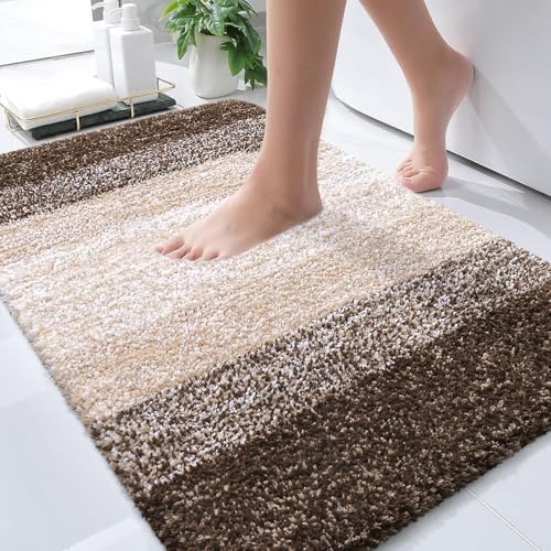 OLANLY Small Bathroom Rugs 35x16, Extra Soft Absorbent Microfiber Bath Rugs