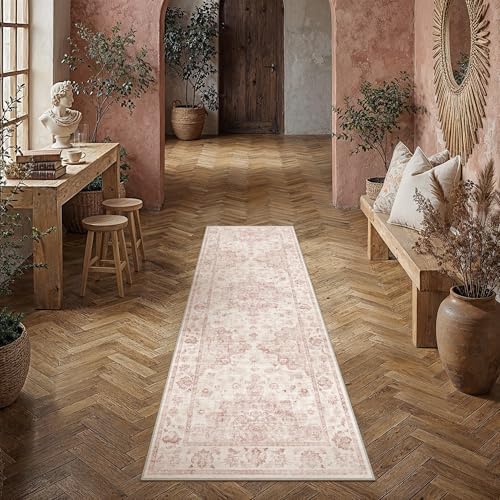 2x6 Pink Neutral Runner Rug