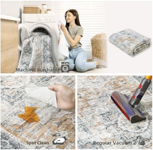 2x3 Washable Area Rugs for Entryway: Small Throw Rugs Low Pile Soft Carpet