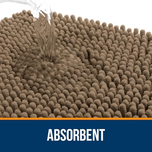 OLANLY Bathroom Runner Rugs 40x24, Extra Soft Absorbent Chenille Bath Rugs