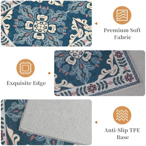 3 Piece Kitchen Rugs Set, Non Slip Washable Floor Mats with Water Absorbent