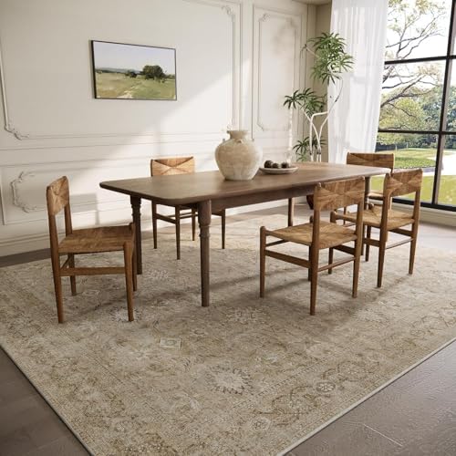 10x14 Area Rugs for Living Room: Large Washable Bedroom Rug Non Slip Carpet