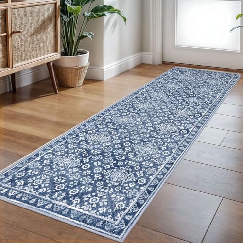 Washable Vintage 2x6 Runner Rug Non Slip Runners for Hallway