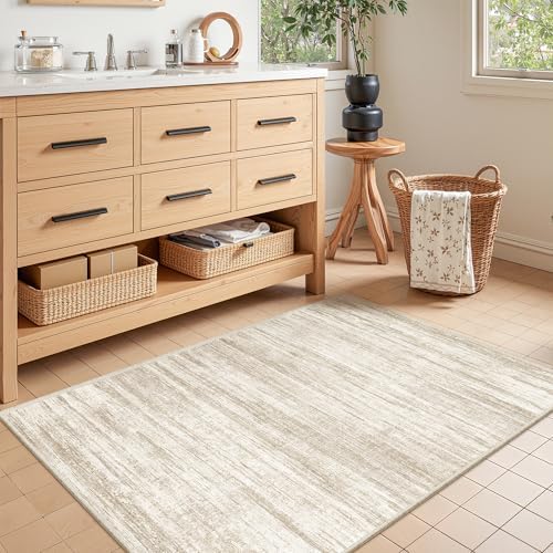 3x4 Rugs for Entryway,Washable Area Rug,Brown