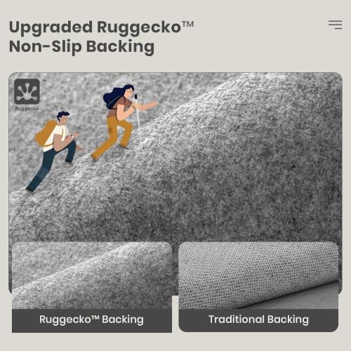 Valenrug 3x5 Rug, High-Low Pile Washable Entryway Rug for Bedroom Beige
