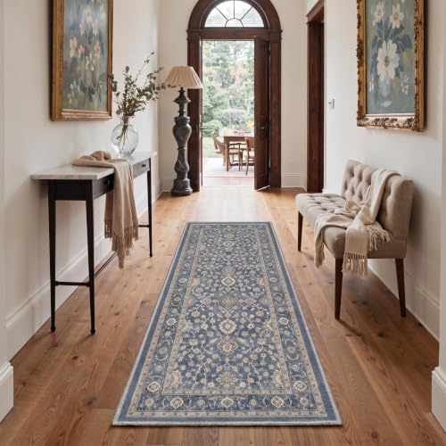 Bavni 2X5 Washable Hallway Runner Rug, Boho Vintage Non Slip