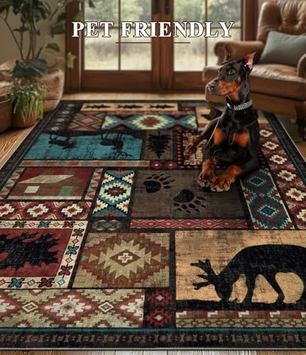 YIHOUSE Washable Rustic Cabin Runner Rug 2x6 Hallway