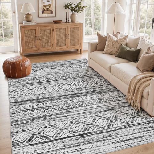 cotiled Boho 5x8 Area Rugs for Living Room: Soft Moroccan Washable Rug