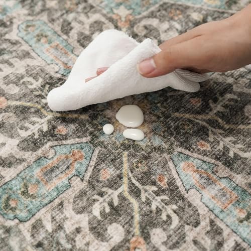 Washable Hallway Runner Rug 3x8: Non Slip Runner Rugs with Rubber Backing