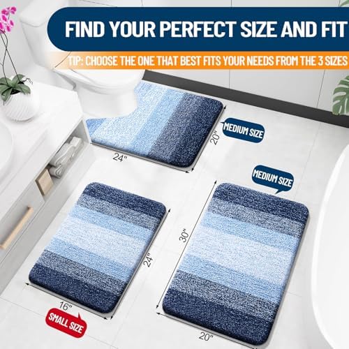 OLANLY Large Bathroom Rugs 44x32, Extra Soft Absorbent Microfiber Bath Rugs