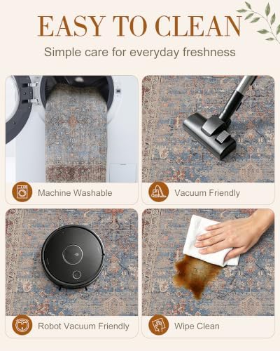 OLANLY 2x8 Washable Runner Rug, Soft Non Slip Carpet for Hallway Kitchen